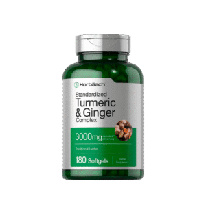 Complejo de cúrcuma y jengibre 3000 mg por ración | 180 cápsulas blandas